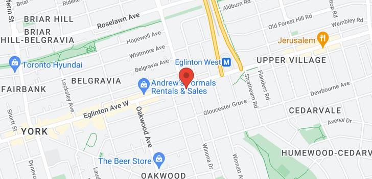 map of 1471 EGLINTON AVE W